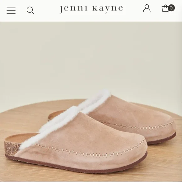 Jenni Kayne Shearling Lined Moc Clog Natural color size 39 - Picture 4 of 5